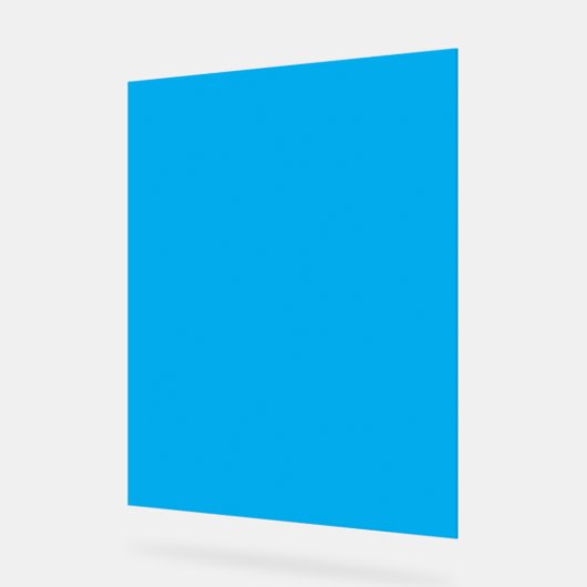 Massiver leuchtend blauer Hintergrund Acrylschild (Winkel)