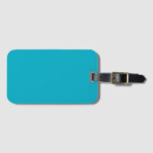 Massiver leuchtend blauer Hintergrund mit einer gl Gepäckanhänger (Vorderseite (Horizontal))