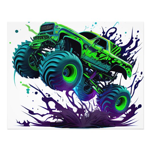 Massiver Monster Truck Fotodruck (Vorne)