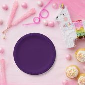 Massiver, tiefvioletter Hintergrund Pappteller (Party)