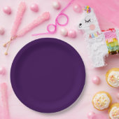 Massiver, tiefvioletter Hintergrund Pappteller (Party)