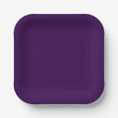 Massiver, tiefvioletter Hintergrund Pappteller (Vorderseite)