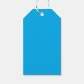 Massives Cyanblau Hintergrund  Geschenkanhänger (Vorderseite)