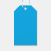Massives Cyanblau Hintergrund  Geschenkanhänger (Rückseite)