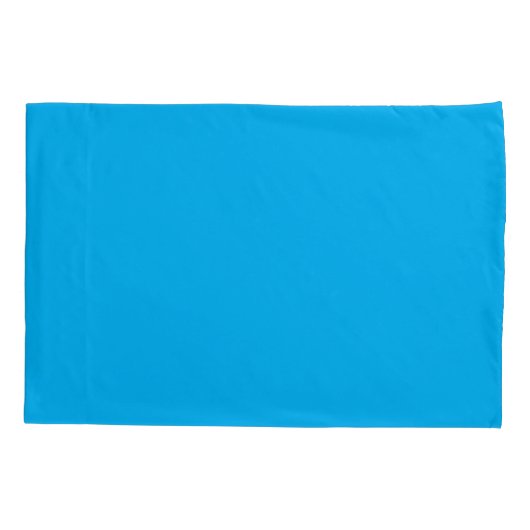 Massives Cyanblau Hintergrund Kissenbezug (Rückseite)