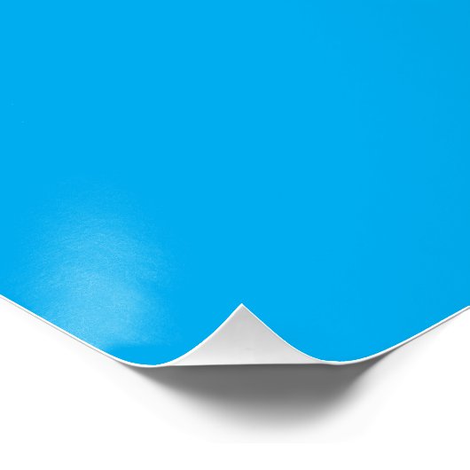 Massives Cyanblau Hintergrund Poster (Ecke)