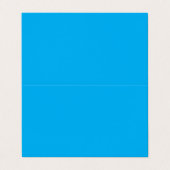 Massives Cyanblau Hintergrund Visitenkarten (Außenseite Aufgefaltet)