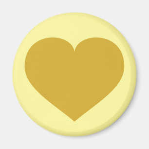 Massives goldenes Herz Magnet