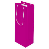 Massives Hellmagenta Geschenktüte Für Weinflaschen (Vorderseite Schrägansicht)
