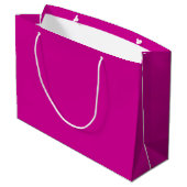 Massives Hellmagenta Große Geschenktüte (Rückseite Schrägansicht)