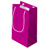 Massives Hellmagenta Kleine Geschenktüte (Rückseite Schrägansicht)