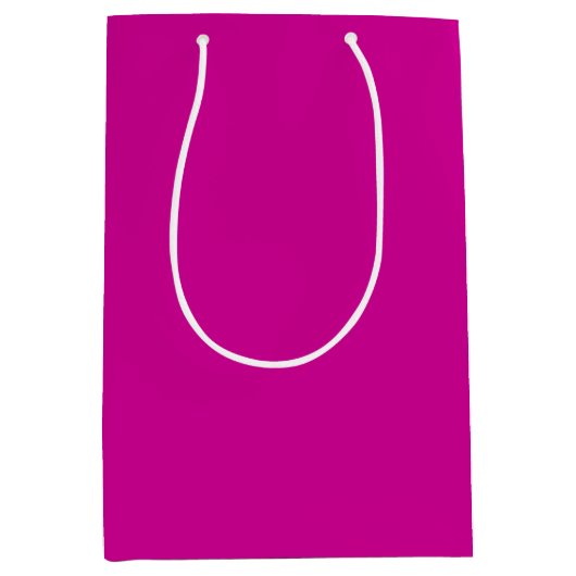 Massives Hellmagenta Mittlere Geschenktüte (Vorderseite)