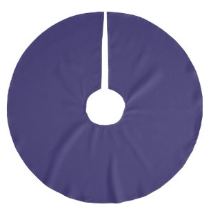 Massives Indigo Blau Elegant Modern Minimalistisch Polyester Weihnachtsbaumdecke