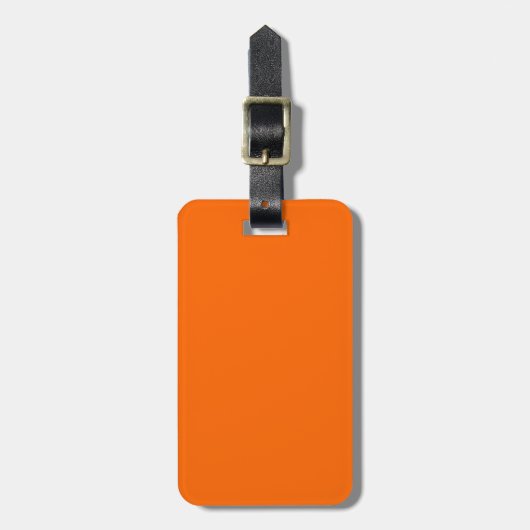 Massives Orange Gepäckanhänger (Vorderseite vertikal)