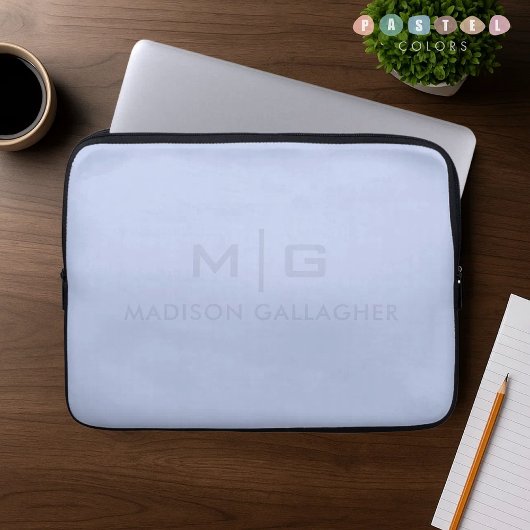 Massives sanftes Himmel-Licht Pastell Babyblau Far Laptopschutzhülle