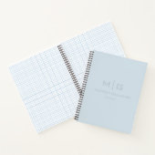 Massives sanftes Himmel-Licht Pastell Babyblau Far Notizblock (Innenseite)