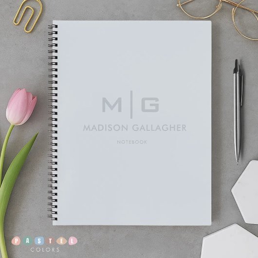 Massives sanftes Himmel-Licht Pastell Babyblau Far Notizblock