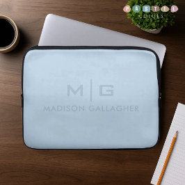 Massives Sanftes Himmel Pastell Babyblau Farbe Laptopschutzhülle