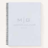 Massives Sanftes Himmel Pastell Babyblau Farbe Notizblock (Vorderseite)