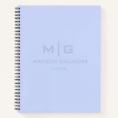 Massives Sanftes Himmelblau Pastell Babyblau Farbe Notizblock (Vorderseite)