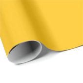 Massives Sonnenblumengelb Hell Geschlechtsneutral Geschenkpapier (Rolleneckpunkt)