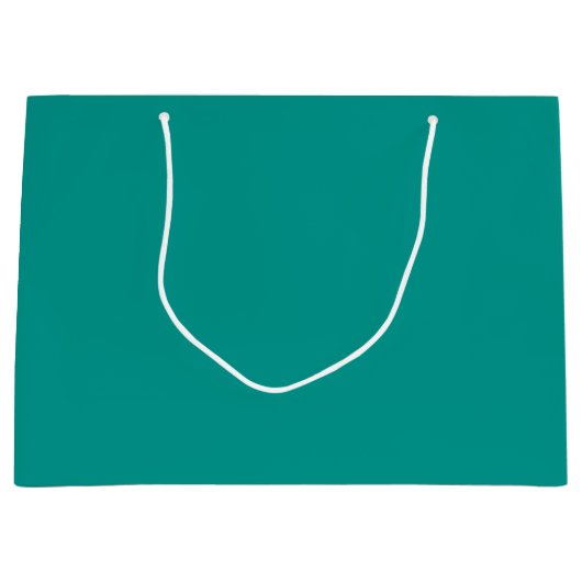 Massives Tealgrün Große Geschenktüte (Vorderseite)