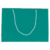 Massives Tealgrün Große Geschenktüte (Rückseite)