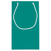 Massives Tealgrün Kleine Geschenktüte (Rückseite)