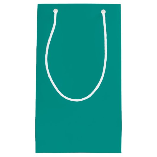 Massives Tealgrün Kleine Geschenktüte (Vorderseite)