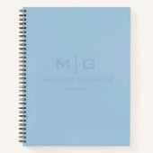 Massives, weiches, helles Pastell-Babyblau Notizblock (Vorderseite)