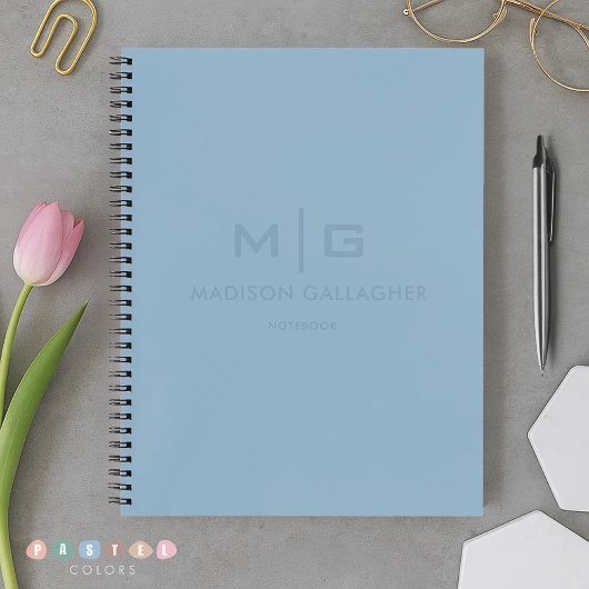 Massives, weiches, helles Pastell-Babyblau Notizblock