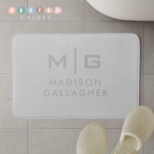 Massives, weiches, hellgraues, pastellfarbenes Sta Badematte
