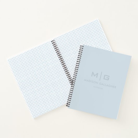 Massives, weiches Himmel-Licht Pastell Babyblau Fa Notizblock (Innenseite)