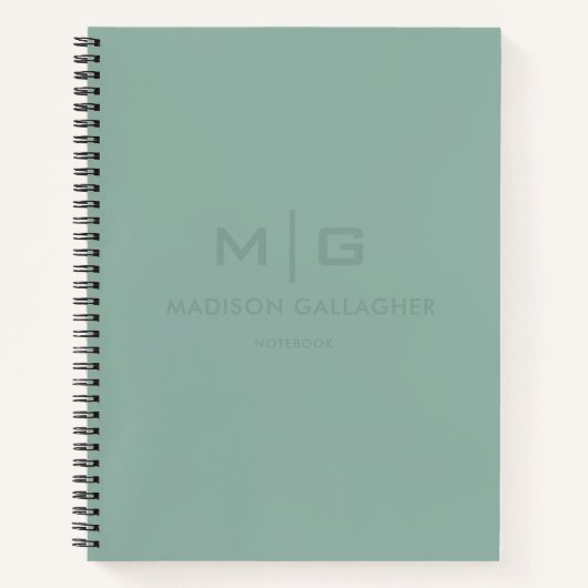 Massives, weiches Licht in pastellartigem Salbeimo Notizblock (Vorderseite)