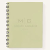 Massives, weiches Licht in pastellartigem Salbeimo Notizblock (Vorderseite)