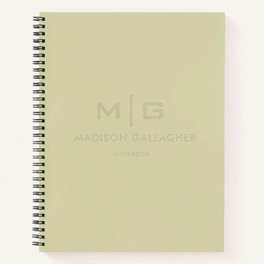 Massives, weiches Licht in pastellartigem Salbeimo Notizblock (Vorderseite)