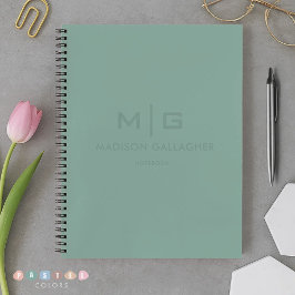 Massives, weiches Licht in pastellartigem Salbeimo Notizblock