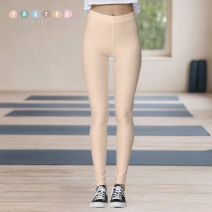 Massives weiches Licht Pastell-Beige Creme-Gelb Fa Leggings