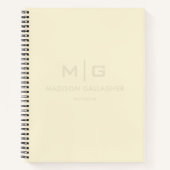 Massives, weiches Licht Pastell Beige Creme Gelbe Notizblock (Vorderseite)