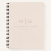 Massives, weiches Licht Pastell Elfenbein Beige Cr Notizblock (Vorderseite)