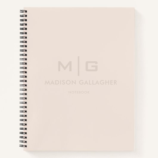 Massives, weiches Licht Pastell Elfenbein Beige Cr Notizblock (Vorderseite)