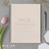 Massives, weiches Licht Pastell Elfenbein Beige Cr Notizblock