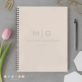 Massives, weiches Licht Pastell Elfenbein Beige Cr Notizblock