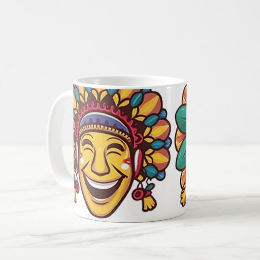 Masskara Festival Kaffeetasse (Vorderseite Links)