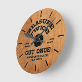 Maßnahme zweimal IV - Holz Runde Wanduhr (Winkel)