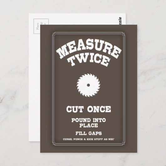 Maßnahme zweimal IV Postkarte (Vorne/Hinten)