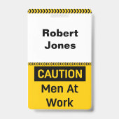 MASSNAHMEN Männer am Arbeitsplatz Ausweis (Rückseite)