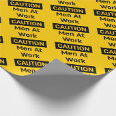 MASSNAHMEN Männer am Arbeitsplatz Geschenkpapier (Ecke)
