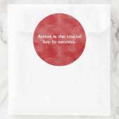 Maßnahmen sind der Schlüssel zum Erfolg 2 Runder Aufkleber (Tasche)