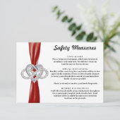 Maßnahmen zur Sicherheit des roten Herzens Begleitkarte (Stehend Vorderseite)